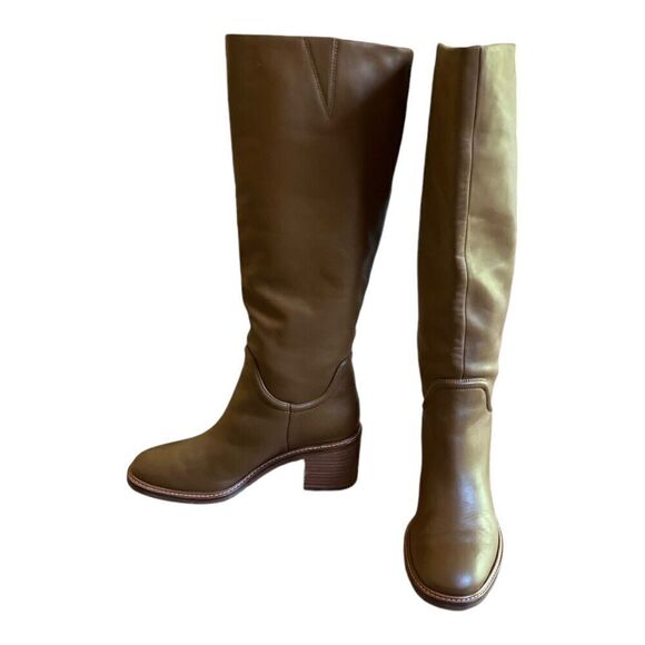 NEW $650 VINCE Fabian Leather Knee High Boots “Ginger” Brown NWOB US 6.5M - Picture 13 of 16